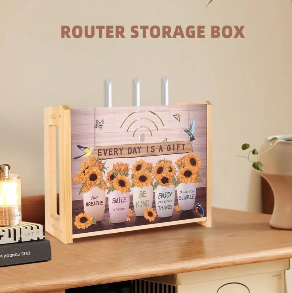 Decorative Sunflower internet router cover